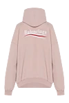 Balenciaga Hoodie for women pink with logo - logo. hood. 100% cotton. front large pocket. Country of manufacture: Italy. Care: specialized cleaning - photo 7