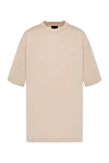 Balenciaga Beige cotton T-shirt for women - 100% cotton. Country of manufacture: Italy. Care: specialized cleaning - photo 1