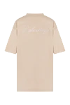 Balenciaga Beige cotton T-shirt for women - 100% cotton. Country of manufacture: Italy. Care: specialized cleaning - photo 7