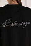 Balenciaga Black cotton T-shirt for women - 100% cotton. Country of manufacture: Italy. Care: specialized cleaning - photo 5