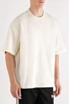 Bottega Veneta Oversized men's T-shirts light yellow - Composition: 100% cotton. Country of manufacture: Italy. Care: specialized cleaning - photo 3