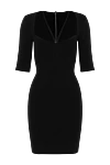 Dolce & Gabbana Black dress with a large neckline - 75% viscose, 17% polyamide, 8% elastane. Closure: zipper. Country of manufacture: Italy. Care: specialized cleaning - photo 1