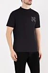 Palm Angels Men's black cotton T-shirt with logo - brand logo. 100% cotton. Country of manufacture: Italy. Care: specialized cleaning - photo 3