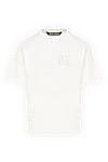 Palm Angels Men's white T-shirt with logo - brand logo. 100% cotton. Country of manufacture: Italy. Care: specialized cleaning - photo 1