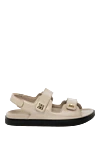 Givenchy Women's beige sandals made of genuine leather - brand logo. 100% genuine leather. Country of manufacture: Italy. Care: specialized cleaning - photo 1