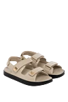 Givenchy Women's beige sandals made of genuine leather - brand logo. 100% genuine leather. Country of manufacture: Italy. Care: specialized cleaning - photo 3