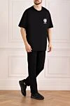 Men's black T-shirts with a pocket Givenchy - brand logo. 100% cotton. chest pocket. Country of manufacture: Italy. Care: specialized cleaning - photo 2