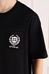 Givenchy Men's black T-shirts with a pocket - brand logo. 100% cotton. chest pocket. Country of manufacture: Italy. Care: specialized cleaning - photo 5