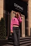 Окуляри жіночі із пластику фіолетові Gucci - логотип . 100% пластик. рожеві. Країна виробник: Італія. Догляд: спеціалізоване чищення - фото 6