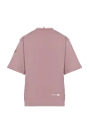 Moncler Women's pink T-shirt with logo - brand logo. 100% cotton. Country of manufacture: Italy. Care: specialized cleaning - photo 7