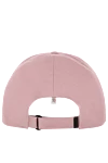 Women's pink cap made of cotton Moncler - brand logo. 100% cotton. Country of manufacture: Italy. Care: specialized cleaning - photo 4