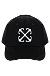 Off-White Men's black cotton cap with logo - brand logo . 100% cotton. Country of manufacture: Italy. Care: specialized cleaning - photo 1