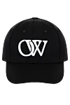 Off-White Men's black cotton cap with logo - brand logo . 100% cotton. Country of manufacture: Italy. Care: specialized cleaning - photo 1