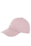 Off-White Women's pink cap made of cotton - brand logo. 100% cotton. Country of manufacture: Italy. Care: specialized cleaning - photo 3