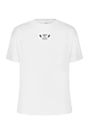 Off-White White women's T-shirt with logo - brand logo. 100% cotton. Country of manufacture: Italy. Care: specialized cleaning - photo 1