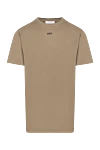 Off-White Brown men's T-shirt with logo - brand logo. 100% cotton. Country of manufacture: Italy. Care: specialized cleaning - photo 1