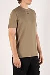 Off-White Brown men's T-shirt with logo - Decor: brand logo. Composition: 100% cotton. Country of manufacture: Italy. Care: specialized cleaning - photo 3