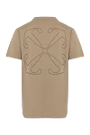 Off-White Brown men's T-shirt with logo - brand logo. 100% cotton. Country of manufacture: Italy. Care: specialized cleaning - photo 7