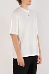 Off-White Oversized white T-shirt for men - Decor: brand logo. Composition: 100% cotton. Country of manufacture: Italy. Care: specialized cleaning - photo 3