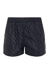 Off-White Black men's beach shorts with logo - logo pattern. 100% polyamide. Closure: drawstring. two side pockets, one back pocket. Country of manufacture: Italy. Care: specialized cleaning - photo 1