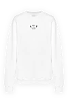 Off-White Women's sweatshirt white with logo - 100% cotton. Country of manufacture: Italy. Care: specialized cleaning - photo 1