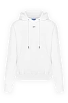 Off-White Men's white cotton hoodie with logo - brand logo. hood. 100% cotton. Pocket: front large pocket. Country of manufacture: Italy. Care: specialized cleaning - photo 1