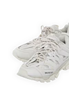 Balenciaga White men's sneakers made of genuine leather and textiles. - brand logo. 70% genuine leather, 30% textiles. Closure: laces. Country of manufacture: Italy. Care: specialized cleaning - photo 5