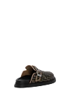 Brown men's slippers with logo Fendi - brand logo pattern. 100% textile. buckle. Country of manufacture: Italy. Care: specialized cleaning - photo 4