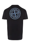 Stone Island Black men's T-shirt with logo - brand logo. 100% cotton. Country of manufacture: Italy. Care: specialized cleaning - photo 7