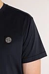 Stone Island Футболка синя чоловіча з логотипом - логотип бренду. 100% бавовна. Країна виробник: Італія. Догляд: спеціалізоване чищення - фото 5