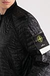 Stone Island Куртка чоловіча укорочена стьобана чорна - логотип бренду. 100% поліамід. блискавка. дві бічні кишені. Країна виробник: Італія. Догляд: спеціалізоване чищення - фото 5