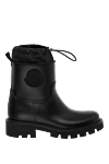 Moncler Women's rubber boots black with embossed soles - logo. Closure: drawstring. 100% rubber. Country of manufacture: Italy. Care: specialized cleaning - photo 1