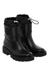 Moncler Women's rubber boots black with embossed soles - logo. Closure: drawstring. 100% rubber. Country of manufacture: Italy. Care: specialized cleaning - photo 3