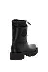 Women's rubber boots black with embossed soles Moncler - logo. Closure: drawstring. 100% rubber. Country of manufacture: Italy. Care: specialized cleaning - photo 4