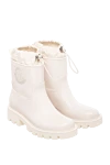 Moncler Beige rubber boots with corrugated soles - brand logo. 100% rubber. Country of manufacture: Italy. Care: specialized cleaning - photo 3