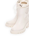 Moncler Beige rubber boots with corrugated soles - brand logo. 100% rubber. Country of manufacture: Italy. Care: specialized cleaning - photo 5