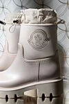 Moncler Beige rubber boots with corrugated soles - brand logo. 100% rubber. Country of manufacture: Italy. Care: specialized cleaning - photo 7