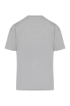 Gray men's T-shirt with a large logo Palm Angels - brand logo. 100% cotton. Country of manufacture: Italy. Care: specialized cleaning - photo 6