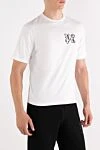 Palm Angels Men's white T-shirt with logo - brand logo. 100% cotton. Country of manufacture: Italy. Care: specialized cleaning - photo 3