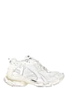 Balenciaga Women's Runner sneakers white with a worn effect - brand logo, worn effect. Closure: laces. polyurethane, polyester. Country of manufacture: Italy. Care: specialized cleaning - photo 1