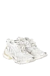 Balenciaga Women's Runner sneakers white with a worn effect - brand logo, worn effect. Closure: laces. polyurethane, polyester. Country of manufacture: Italy. Care: specialized cleaning - photo 3