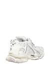 Women's Runner sneakers white with a worn effect Balenciaga - brand logo, worn effect. Closure: laces. polyurethane, polyester. Country of manufacture: Italy. Care: specialized cleaning - photo 4