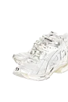 Balenciaga Women's Runner sneakers white with a worn effect - brand logo, worn effect. Closure: laces. polyurethane, polyester. Country of manufacture: Italy. Care: specialized cleaning - photo 5