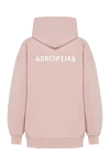 Balenciaga Cardigan pink women's cotton with logo - brand logo. hood. 100% cotton. Closure: zipper. two side pockets. Country of manufacture: Italy. Care: specialized cleaning - photo 7