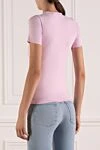 Women's pink cotton T-shirt with logo Balenciaga - 97% cotton, 3% elastane. Country of manufacture: Italy. Care: specialized cleaning - photo 4