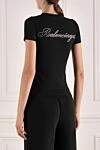 Women's T-shirt with a logo. Balenciaga - 95% cotton, 5% elastane. Country of manufacture: Italy. Care: specialized cleaning - photo 4