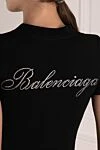 Balenciaga Women's T-shirt with a logo. - 95% cotton, 5% elastane. Country of manufacture: Italy. Care: specialized cleaning - photo 5