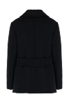 Women's trench coat made of wool blue Prada - golden buttons. 100% wool. Closure: buttons. two side pockets. Country of manufacture: Italy. Care: specialized cleaning - photo 6