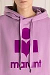 Isabel Marant Hoodie for women purple with logo - logo. hood. 88% cotton, 12% polyester. Closure: drawstring. Country of manufacture: Italy. Care: specialized cleaning - photo 5