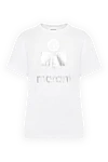 Isabel Marant White women's T-shirt with logo - brand logo. 100% linen. Country of manufacture: Italy. Care: specialized cleaning - photo 1